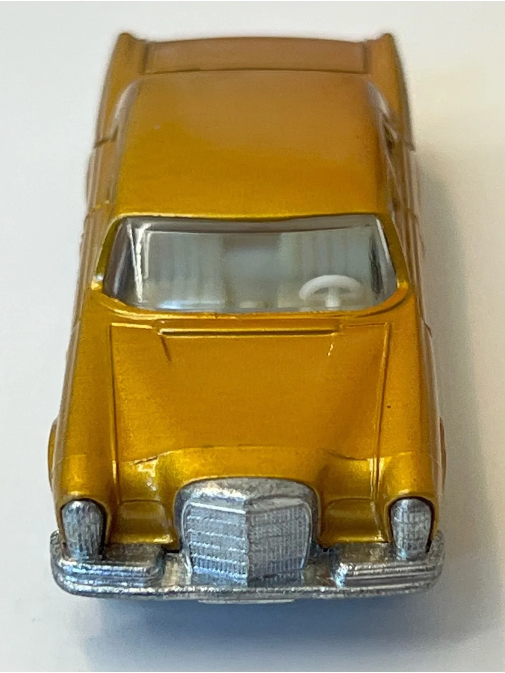Vintage Matchbox No. 46 Mercedes 300SE Lesney England Metallic Gold